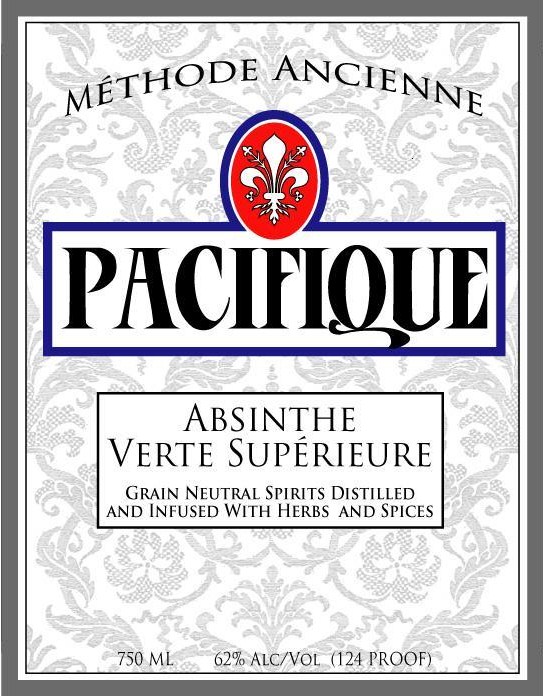 Pacifique Absinthe Verte Supérieure label
